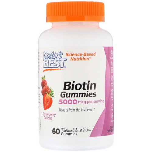 Doctor's Best, Biotin Gummies, Strawberry Delight, 5000 mcg, 60 Gummies Review