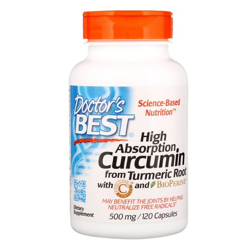 Doctor's Best, Curcumin, High Absorption, 500 mg, 120 Capsules Review