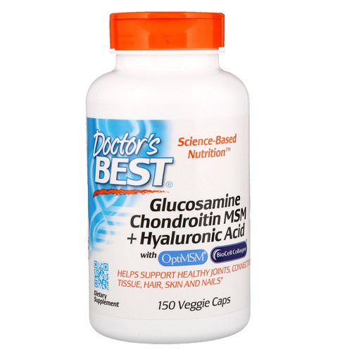 Doctor's Best, Glucosamine Chondroitin MSM + Hyaluronic Acid, 150 Veggie Caps Review