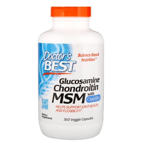 Doctor's Best, Glucosamine Chondroitin MSM with OptiMSM, 360 Veggie Caps Review