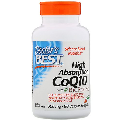 Doctor's Best, High Absorption CoQ10 with BioPerine, 300 mg, 90 Veggie Softgels Review