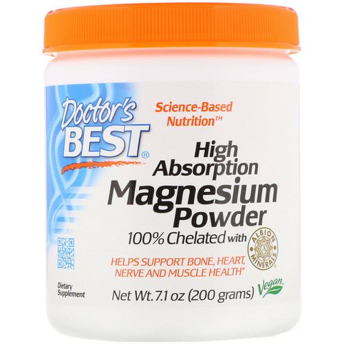 Doctor's Best, High Absorption Magnesium Powder 100% Chelated with Albion Minerals, 7.1 oz (200 g) Review