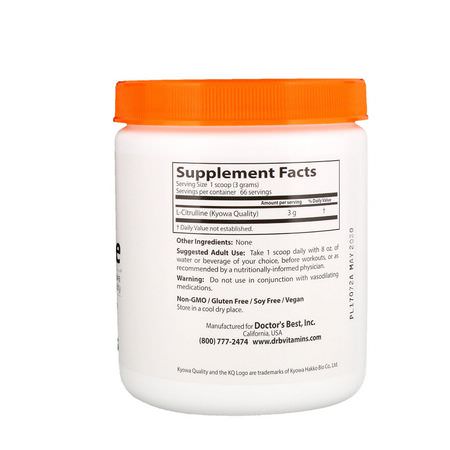 L-瓜氨酸, 氨基酸: Doctor's Best, L-Citrulline Powder, 7 oz (200 g)