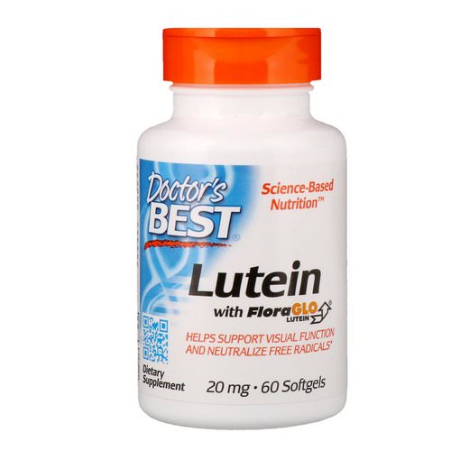Doctor's Best, Lutein with FloraGlo Lutein, 20 mg, 60 Softgels Review