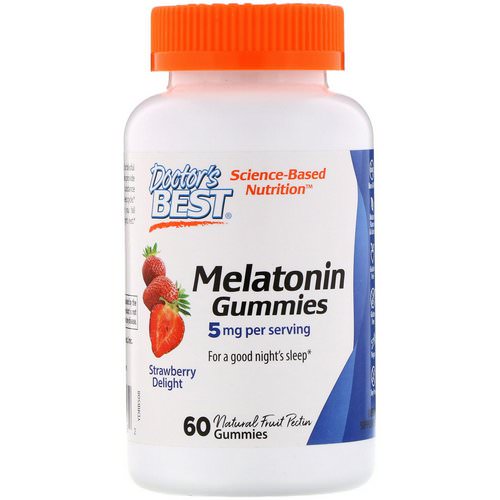 Doctor's Best, Melatonin Gummies, Strawberry Delight, 5 mg, 60 Gummies Review