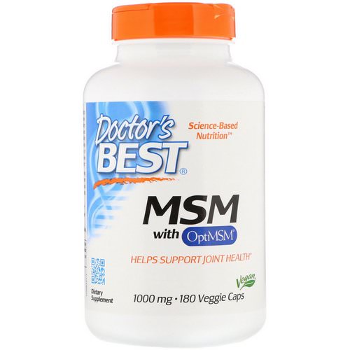 Doctor's Best, MSM with OptiMSM, 1,000 mg, 180 Veggie Caps Review