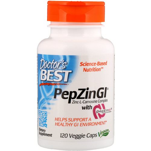 Doctor's Best, PepZin GI, Zinc-L-Carnosine Complex, 120 Veggie Caps Review