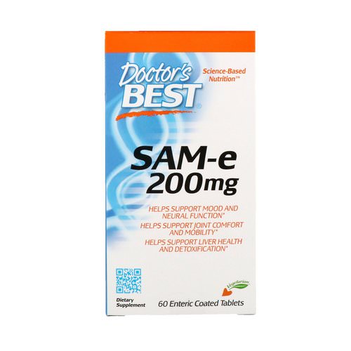 Doctor's Best, SAM-e, 200 mg, 60 Enteric Coated Tablets Review