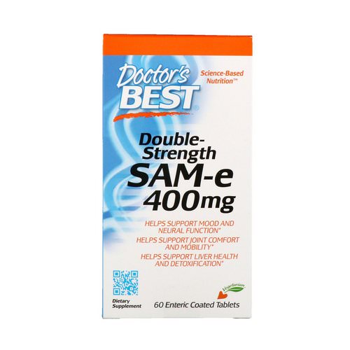 Doctor's Best, SAM-e, Double-Strength, 400 mg, 60 Enteric Coated Tablets Review