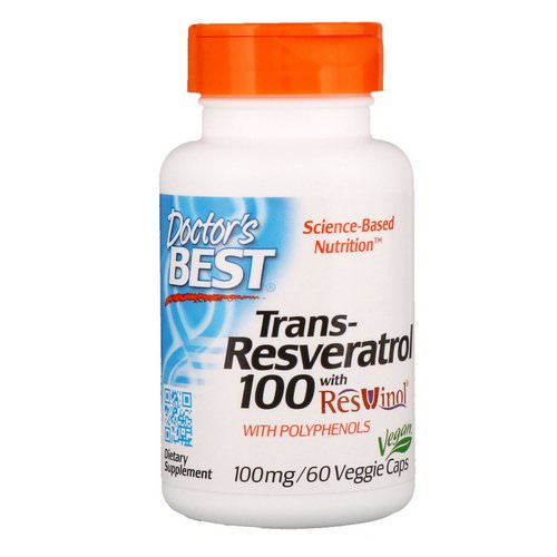 Doctor's Best, Trans-Resveratrol with Resvinol, 100 mg, 60 Veggie Caps Review