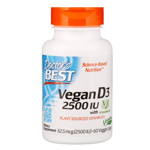 Doctor's Best, Vegan D3 with Vitashine D3, 2,500 IU, 60 Veggie Caps Review
