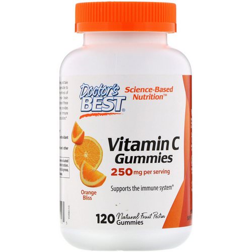 Doctor's Best, Vitamin C Gummies, Orange Bliss, 250 mg, 120 Gummies Review