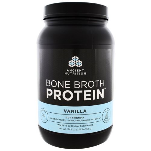 Dr. Axe / Ancient Nutrition, Bone Broth Protein, Vanilla, 2.17 lbs (986 g) Review