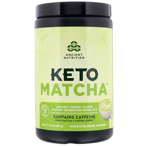 Dr. Axe / Ancient Nutrition, Keto Matcha, Ancient Energy Elixir, 8.5 oz (214 g) Review