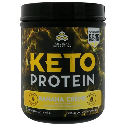 Dr. Axe / Ancient Nutrition, Keto Protein, Ketogenic Performance Fuel, Banana Creme, 19 oz (540 g) Review