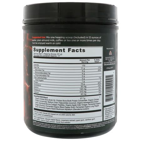 關節骨湯: Dr. Axe / Ancient Nutrition, Keto Protein, Ketogenic Performance Fuel, Caffeine Free, Maple, 18.7 oz (530 g)