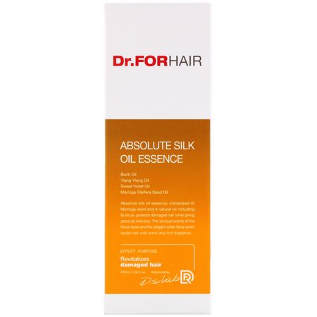 血清, 髮油: Dr.ForHair, Absolute Silk Oil Essence, 3.38 fl oz (100 ml)