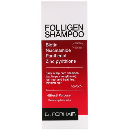 洗髮水, K美容護髮, 護理: Dr.ForHair, Folligen Shampoo, 16.91 fl oz (500 ml)