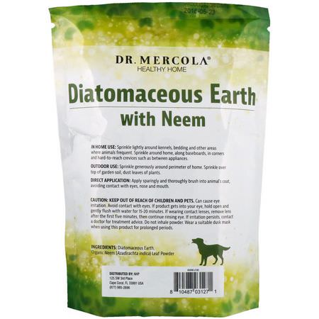 蝨子防禦, 跳蚤: Dr. Mercola, Diatomaceous Earth with Neem, 1 lb (453.5 g)