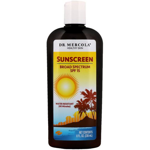 Dr. Mercola, Healthy Skin, Sunscreen, Broad Spectrum SPF 15, 8 fl oz (236 ml) Review