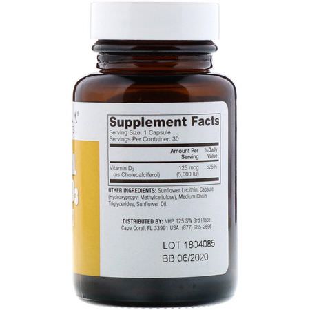 D3膽鈣化固醇, 維生素D: Dr. Mercola, Liposomal Vitamin D3, 5,000 IU, 30 Capsules