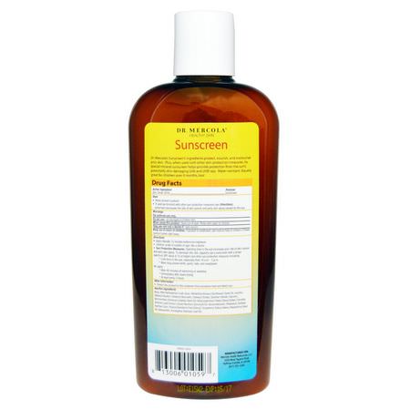 面部防曬霜, 身體防曬霜: Dr. Mercola, Natural Sunscreen, SPF 30, 8 fl oz (236 ml)