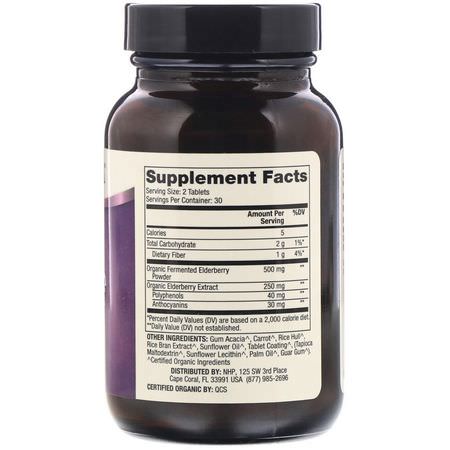 流感, 咳嗽: Dr. Mercola, Organic Fermented Elderberry, 60 Tablets