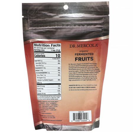 水果, 超級食品: Dr. Mercola, Organic Fermented Fruits, 9.5 oz (270 g)
