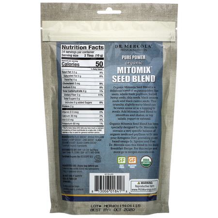 種子, 堅果: Dr. Mercola, Organic Mitomix Seed Blend, 12 oz (340 g)