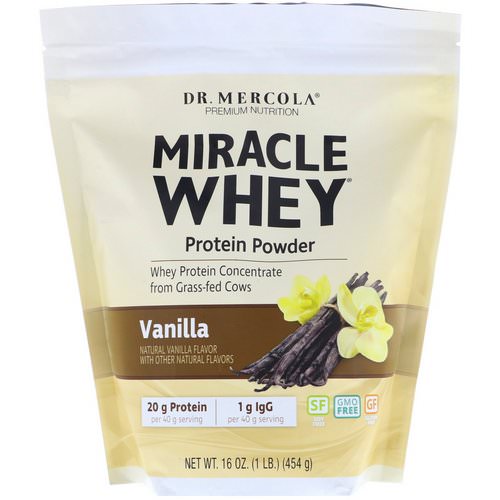 Dr. Mercola, Premium Nutrition, Miracle Whey, Protein Powder, Vanilla, 1 lb (454 g) Review