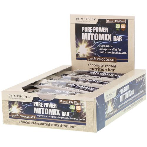 Dr. Mercola, Pure Power Mitomix Bar, Double Chocolate, 12 Bars, 1.41 oz (40 g) Each Review