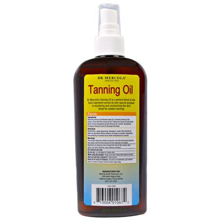 身體按摩油: Dr. Mercola, Tanning Oil, 8 fl oz (236 ml)
