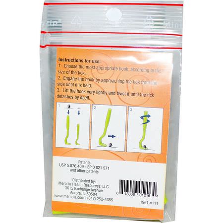 蝨子防禦, 跳蚤: Dr. Mercola, Tick Stick, Tick Removal Tool, 2 Sticks