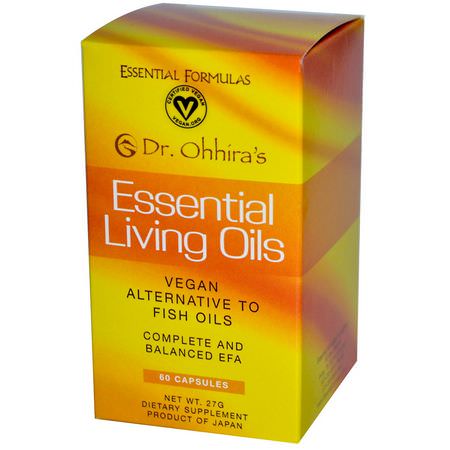 Omega 3-6-9組合, EFA: Dr. Ohhira's, Essential Living Oils, 60 Capsules