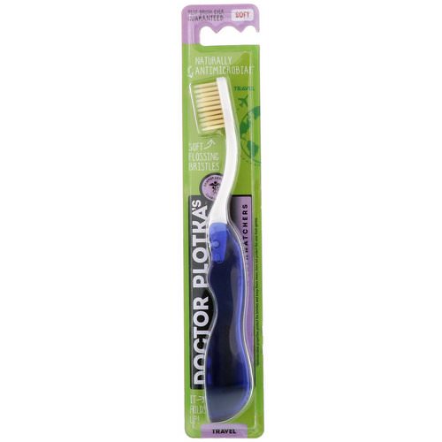 Dr. Plotka, MouthWatchers, Travel, Naturally Antimicrobial Toothbrush, Soft, Blue, 1 Toothbrush Review