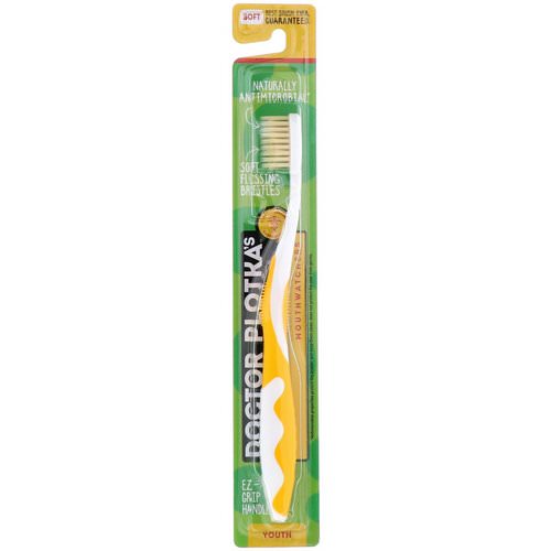 Dr. Plotka, MouthWatchers, Youth, Naturally Antimicrobial Toothbrush, Soft, Yellow, 1 Toothbrush Review