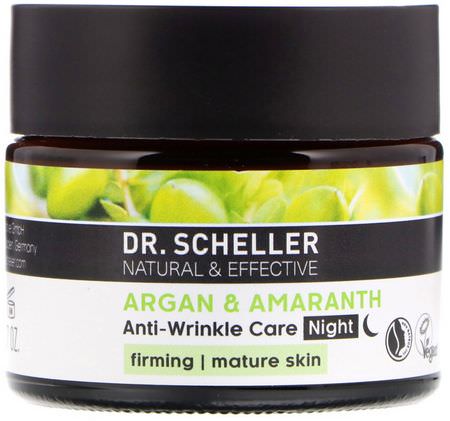 Dr. Scheller Night Moisturizers Creams Argan Oil - Argan油, 夜間保濕霜, 面霜, 面部保濕霜