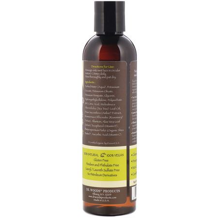 茶樹油, 清潔劑: Dr. Woods, Facial Cleanser, Tea Tree, 8 fl oz (236 ml)