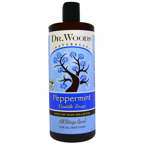 Dr. Woods, Peppermint Castile Soap, Fair Trade Shea Butter, 32 fl oz (946 ml) Review