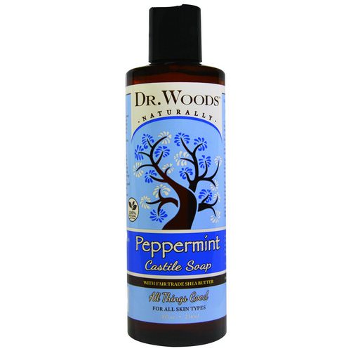 Dr. Woods, Peppermint Castile Soap with Fair Trade Shea Butter, 8 fl oz (236 ml) Review
