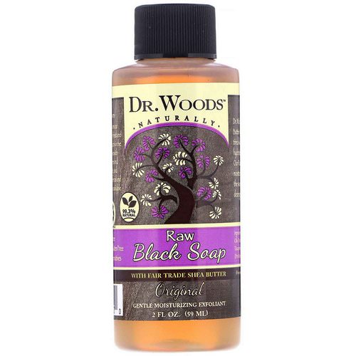 Dr. Woods, Raw Black Soap, with Fair Trade Shea Butter, Original, 2 fl oz (59 ml) Review