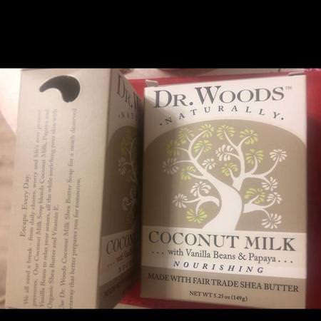 Dr. Woods Shea Butter Bar - 乳木果油肥皂, 淋浴, 沐浴