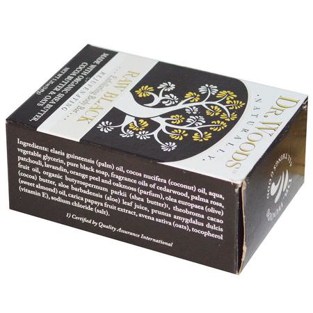 乳木果油條, 黑色香皂: Dr. Woods, Shea Butter Soap, Raw Black, 5.25 oz (149 g)