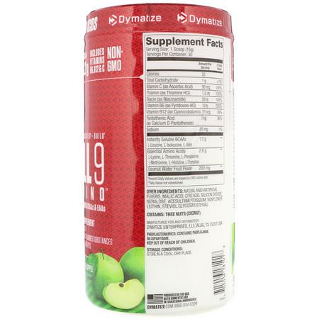 氨基酸: Dymatize Nutrition, All 9 Amino, Jolly Green Apple, 15.87 oz (450 g)