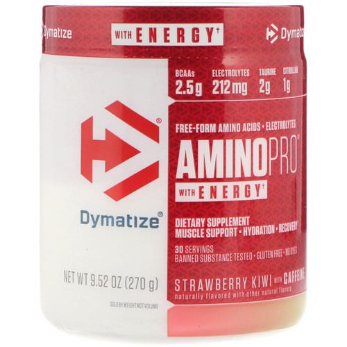 Dymatize Nutrition, AminoPro with Energy, Strawberry Kiwi with Caffeine, 9.52 oz (270 g) Review