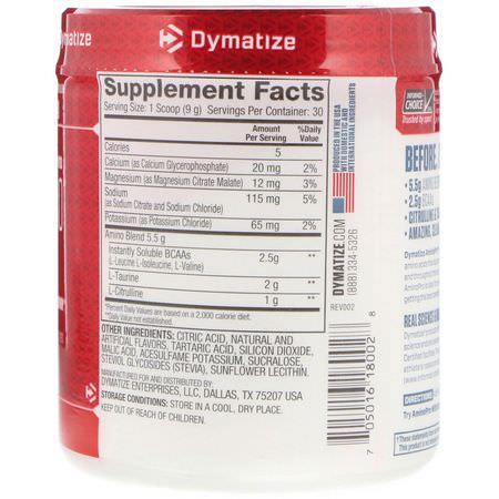 BCAA, 氨基酸: Dymatize Nutrition, AminoPro, Fruit Punch, 9.52 oz (270 g)