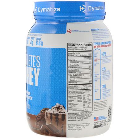 乳清蛋白, 運動營養: Dymatize Nutrition, Athlete’s Whey, Chocolate Shake, 1.83 lb (828 g)