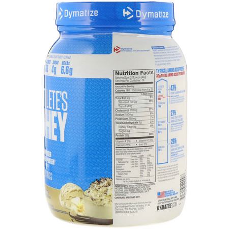 乳清蛋白, 運動營養: Dymatize Nutrition, Athlete’s Whey, Vanilla Shake, 1.75 lb (792 g)