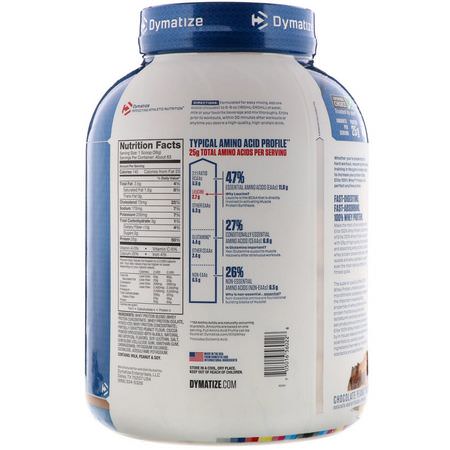 乳清蛋白, 運動營養: Dymatize Nutrition, Elite 100% Whey Protein Powder, Chocolate Peanut Butter, 5 lb (2.3 kg)