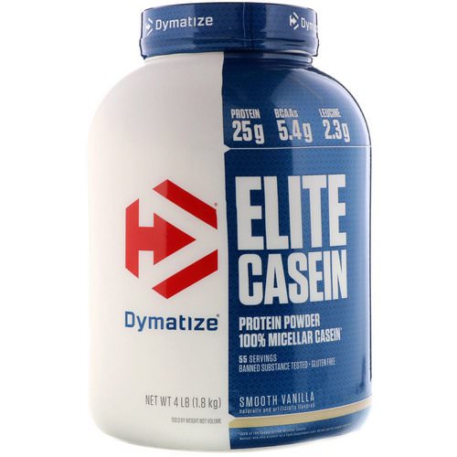Dymatize Nutrition, Elite Casein, Smooth Vanilla, 4 lb (1.8 kg) Review
